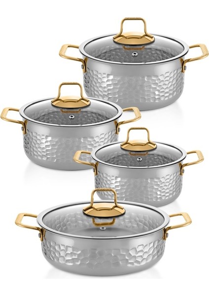 Serra 8 Pcs Tencere Set Kaplamalı