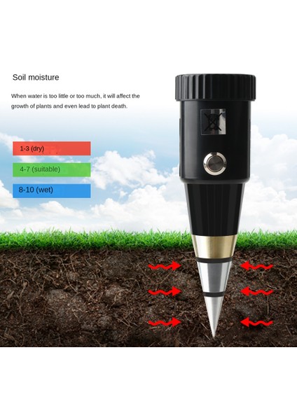 Elde Taşınabilir Toprak Nem Ph Ölçer Asitlik Nem Test Cihazı Metal Sensör Probu Pil Yok Higrometre Dikim Bahçe Aleti (Yurt Dışından) fırsatları
