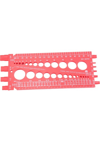 Plastik Somun Cıvata Diş Ölçer Somun, Cıvata ve Vida Ölçüm Ölçer Boyut ve Diş Aralığı, Kırmızı (Yurt Dışından) modelleri