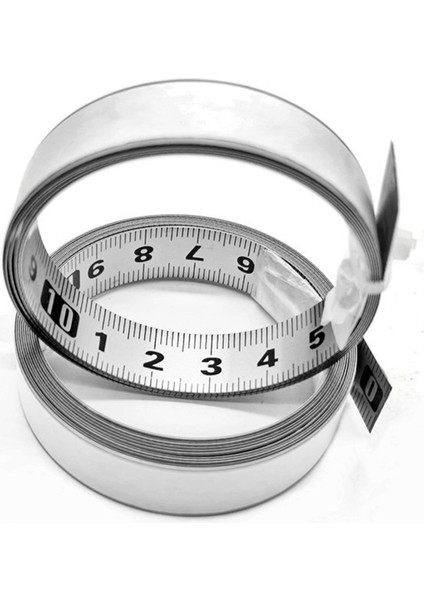 Paslanmaz Çelik Yapıştırıcı Ölçeği Hassas Ağaç Işleme Kılavuz Rayı Tutkallı Kendinden Yapışkanlı Mezura Metal Cetvel, C-100CM (Yurt Dışından) fiyatları