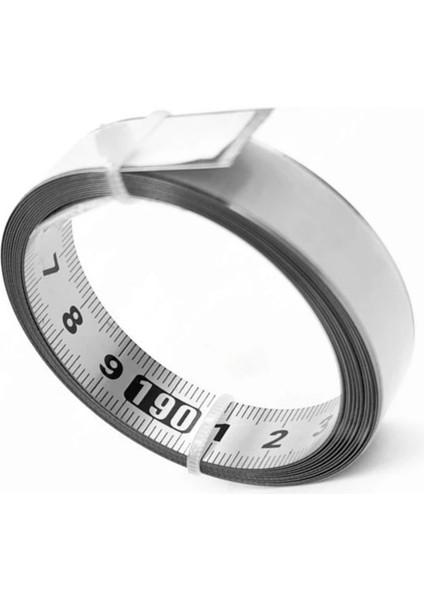 Paslanmaz Çelik Yapıştırıcı Ölçeği Hassas Ağaç Işleme Kılavuz Rayı Tutkallı Kendinden Yapışkanlı Mezura Metal Cetvel, C-100CM (Yurt Dışından) fırsatları