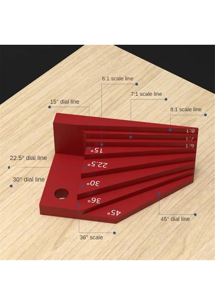 Marangoz Cetveli Açı Cetveli Çok Işlevli 30 Derece 45 Derece Isteğe Bağlı Açı Yardımcı Ölçer (Yurt Dışından) fırsatları