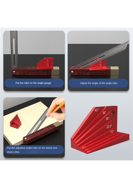Marangoz Cetveli Açı Cetveli Çok Işlevli 30 Derece 45 Derece Isteğe Bağlı Açı Yardımcı Ölçer (Yurt Dışından) indirimleri