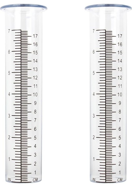 Bahçe, Avlu, Açık Hava Için 7 Inç Kapasiteli 2 Adet Plastik Yağmur Ölçer Yedek Borusu Yağmur Suyu Ölçeri (Yurt Dışından)