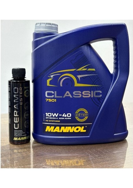 2025 10W40 Mannol Classicyüksek Performanslı 4l Motor Yağı ve Etkili Ceramo Esterkalıcı Ultra Performans Katkısı