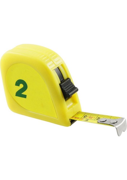 Sarı 2m 6ft Şerit Metre Ölçüm Bandı Ölçeği Metal Kapsül (Yurt Dışından)