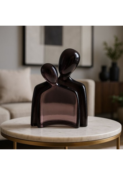 Dekoratif Epoksi 2'li Soyut Sevgili - Mor fiyatları