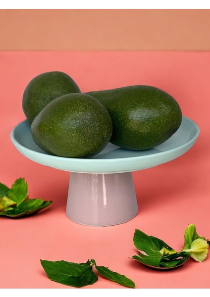 Rengarenk Soft Turkuaz Lila Ayaklı Meyvelik Sunum Kasesi Kek Standı