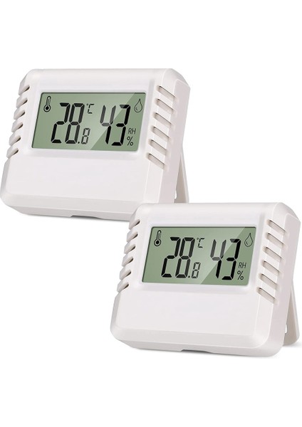 Iç Mekan Kullanımı Için LCD Dijital Termometre Mini Oda Termometresi Termo-Higrometre Nem Ölçer Oturma Odası Için Beyaz (Yurt Dışından)