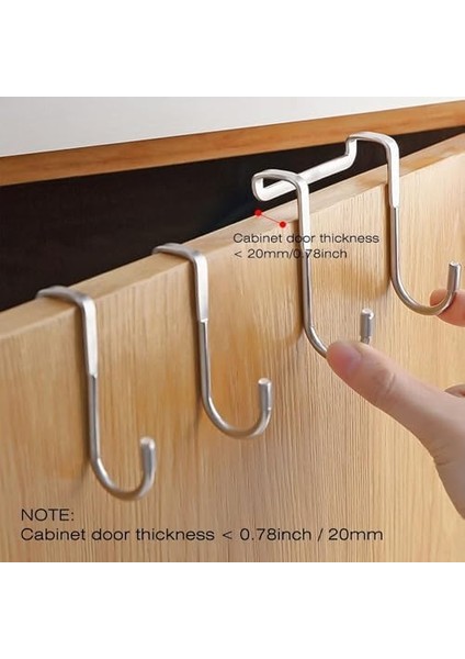 Kapı Üstü Askıları, 6 Adet Çift S Şekilli Askı, Dolap Kapısı ve Çekmece Askısı, Paslanmaz Çelik Dayanıklı Askı, Banyo Yatak Odası Dolap Mutfak Kapısı Için, Kıyafet Çanta Havlu Asma Askısı fiyatları