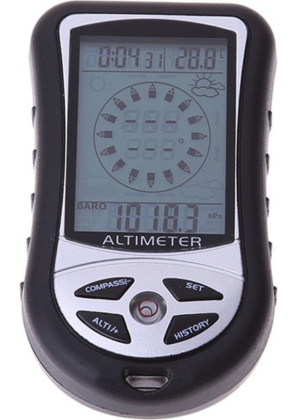 8'i 1 Arada Yükseklik Ölçer Altimetre Dağcılık Için Taşınabilir Yükseklik Ometresi Çok Işlevli Altimetre (Yurt Dışından)