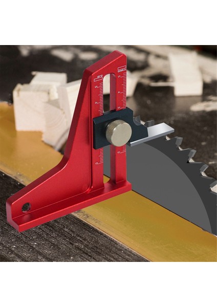 Yükseklik Ölçer, Kurulum Ayarlanabilir Masa Testeresi Derinlik Ölçer - Alüminyum Teraziler Dıy Cetvel Ağaç Işleme Yükseklik Ölçüm Aracı (Yurt Dışından) fırsatları