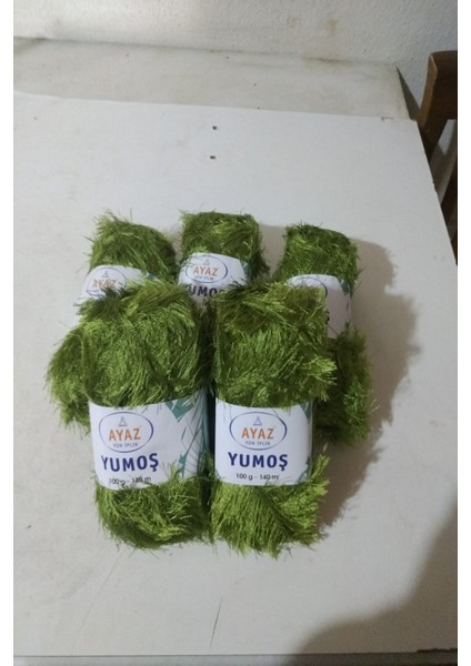 Yumoş Sakallı Ip Yeşil 5 Adet Colar: 1263