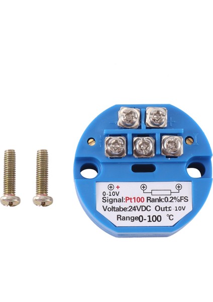 PT100 Tipi 0-10V 0-100 Derece Rtd Girişi 0-10 A Çıkış DC24V Termal Direnç Sıcaklık Verici (Yurt Dışından)