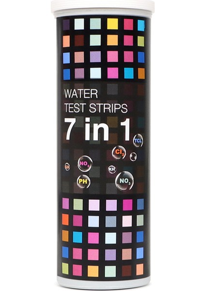 100 Adet 7'si 1 Arada Ph Test Kağıdı Çok Amaçlı Klor/ph/sertlik Test Şeritleri Balık Tankları Kuyu Suyu Test Kağıdı (Yurt Dışından)