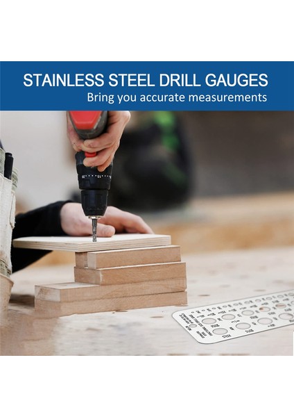 Matkap Ucu Ölçer Kesirli Matkap Ucu Boyut Ölçer, 1/16 Inç Ila 1/2 Inç Matkap Ucu Için 29 Delikli Metrik Boyutlu Matkap Ucu Ölçer (Yurt Dışından) modelleri