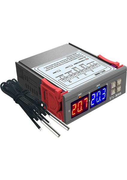 Dijital Termostat Sıcaklık Kontrol Cihazı STC-3008 Termometre Sensörü Higrometre 12V 24V 220V (Yurt Dışından)