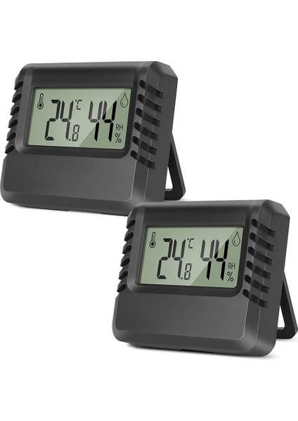 LCD Dijital Termometre Iç Mekan Kullanımı Için Mini Oda Termometresi Termo-Higrometre Nem Ölçer Oturma Odası Için Siyah (Yurt Dışından)