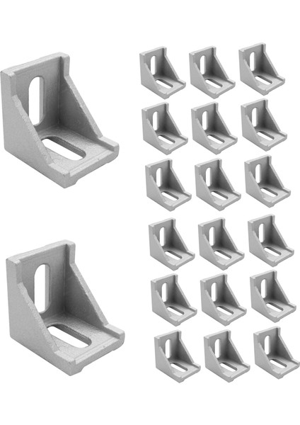 20 Adet 4040 Alüminyum Köşe Braketleri Köşe Montaj Açısı 40X35 Konnektör Bağlantı Elemanı 4040 Endüstriyel Alüminyum Profil (Yurt Dışından)