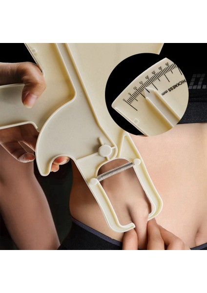 Hassas Kumpas Sebum Kaliper Yağ Klipsi Sebum Kaliper Yağ Kalınlığı Ölçüm Cetveli Kişisel Yağ Cetveli Beyaz (Yurt Dışından) fiyatları