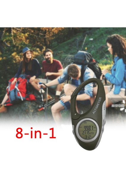 Altimetre Karabina Altimetre El Termometresi Açık Hava Balıkçılığı Hava Durumu Modu Ölçer Dış Mekan Gadget'ı (Yurt Dışından) modelleri