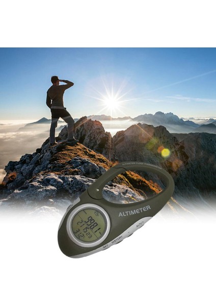 Altimetre Karabina Altimetre El Termometresi Açık Hava Balıkçılığı Hava Durumu Modu Ölçer Dış Mekan Gadget'ı (Yurt Dışından) fırsatları