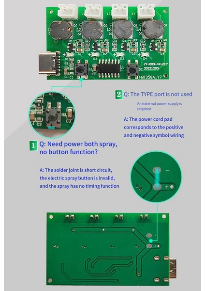 Dört Sprey Nemlendirici Modülü Nemlendirici Kontrol Panosu Sürücü Kartı Dört Sprey Nemlendirici Modülü, Set A (Yurt Dışından)