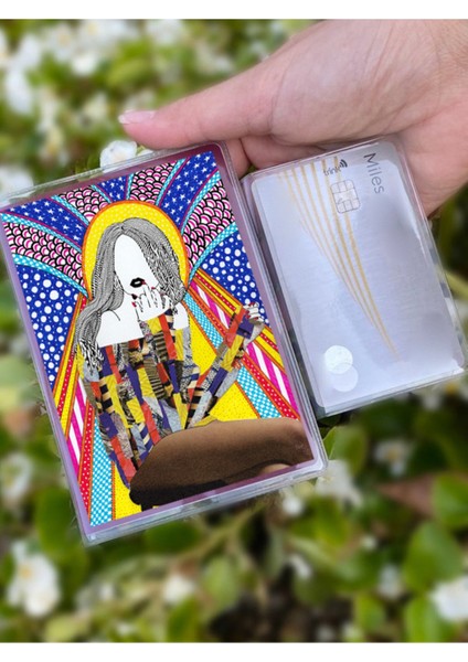 Retro Girl Desenli Universal Şeffaf Pasaport Kılıfı Model Tüm Ülke Pasaportlarına Uygun