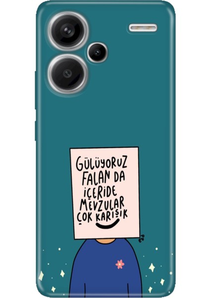 Xiaomi Redmi Note 13 Pro Plus 5g Kılıf Desenli Baskılı Tpu Rubber Kapak Gülüyoruz