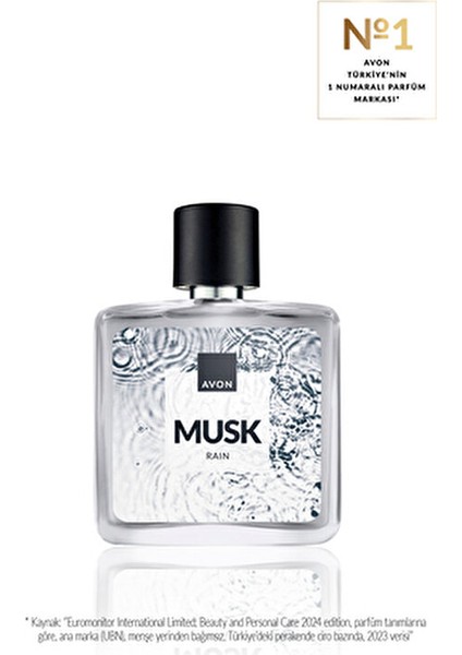 Musk+ Rain 75 ml Erkek Parfüm EDT Aromatik Ferah Koku ile Gerginliği Unutturur modelleri