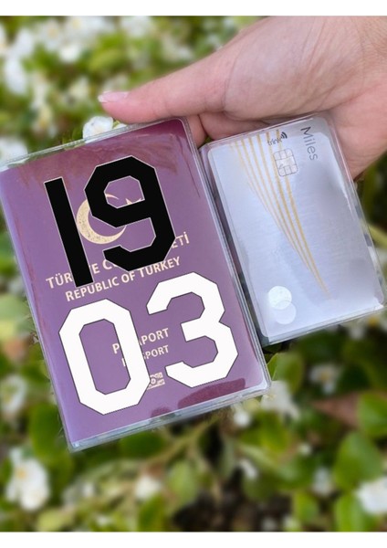 1903 Desenli Universal Şeffaf Pasaport Kılıfı Model Tüm Ülke Pasaportlarına Uygun