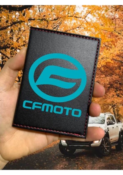 Cf Moto Ruhsat Kabı Logolu Motorsiklet Utv Atv Racing Ruhsat Kılıfı Deri Koruyucu