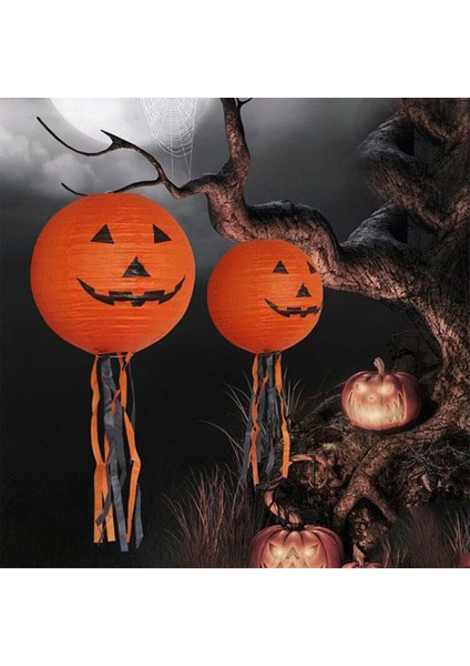 Balkabağı Kağıt Japon LED Süs - Kabak Dekor Yuvarlak Fener Süs 25 cm fiyatları