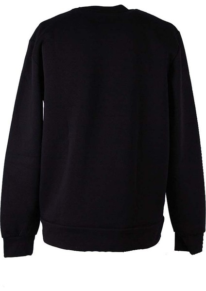 Üç Ip Şardonlu Biyeli Siyah Erkek Sweatshirt 5721 modelleri