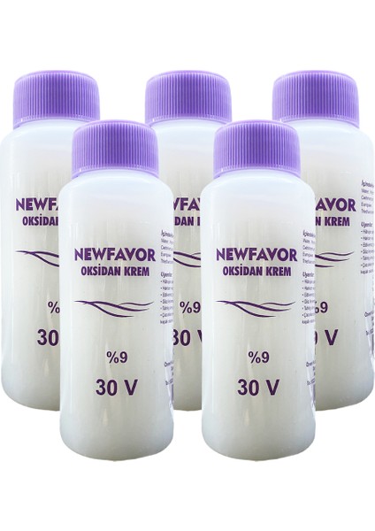 5 Adet Oksidan Krem Saç Boya Sıvısı 9'luk 30 Volüme 60 ml