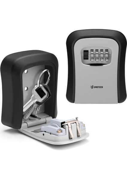 Umotech Ev ve Airbnb Için Şifreli Anahtar Saklama Kutusu Duvar Monteli Su Geçirmez Şifreli Anahtar Kasası