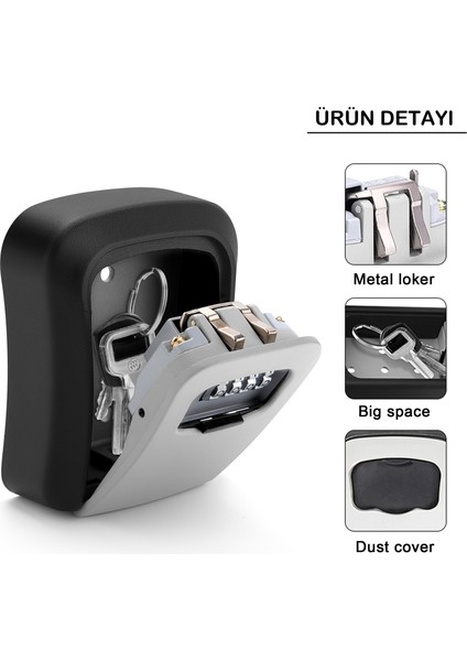 Umotech Ev ve Airbnb Için Şifreli Anahtar Saklama Kutusu Duvar Monteli Su Geçirmez Şifreli Anahtar Kasası fiyatları