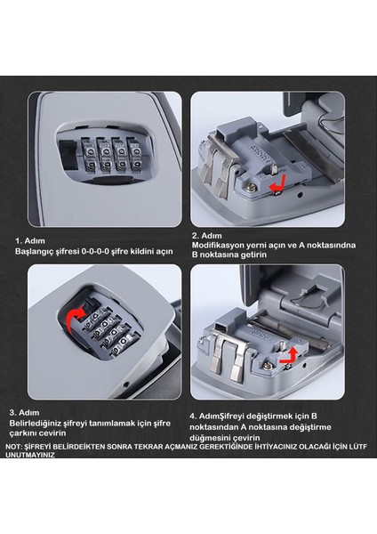 Umotech Ev ve Airbnb Için Şifreli Anahtar Saklama Kutusu Duvar Monteli Su Geçirmez Şifreli Anahtar Kasası modelleri