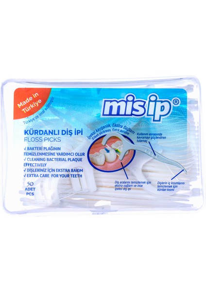 50'li Koşeli Kutulu Kürdanlı Diş Ipi