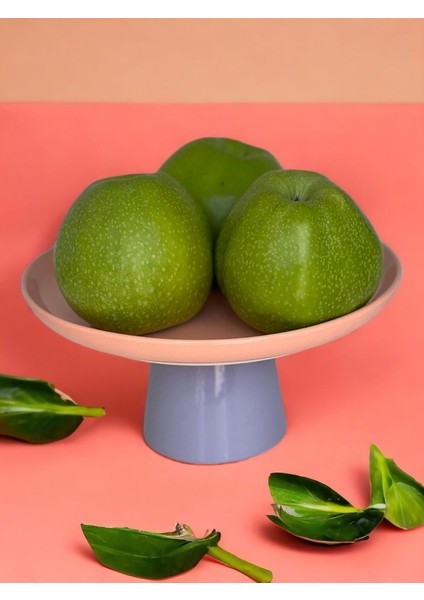 Rengarenk Soft Yavru Ağzı Mor Ayaklı Meyvelik Sunum Kasesi Kek Standı