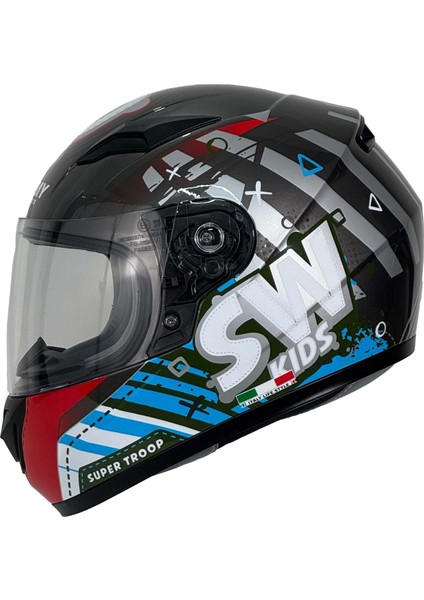 Sw 815K Alıen Titenium Full Face Çocuk Kaskı - Standart - Xl - ST00440-STANDART-XL