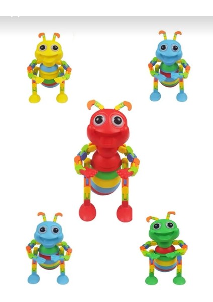 Sevimli Eğitici Sök Tak Renkli Akrobat Karınca Montessori Eğitici Oyuncak Çıngıraklı modelleri