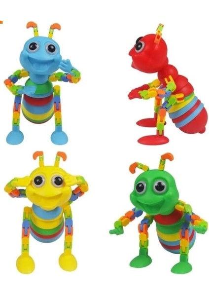 Sevimli Eğitici Sök Tak Renkli Akrobat Karınca Montessori Eğitici Oyuncak Çıngıraklı fırsatları
