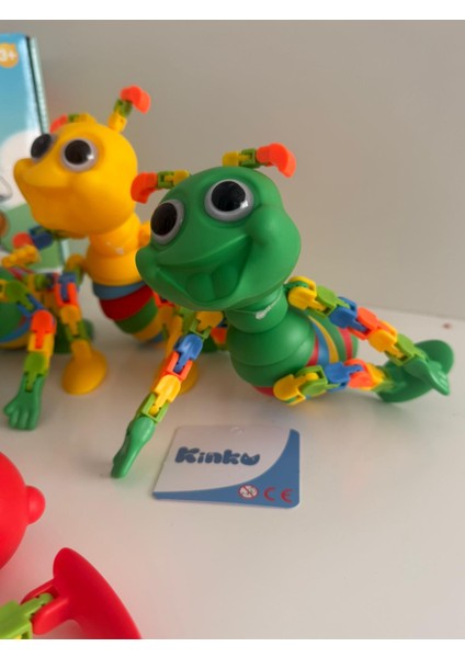 Sevimli Eğitici Sök Tak Renkli Akrobat Karınca Montessori Eğitici Oyuncak Çıngıraklı