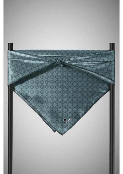 %100 Twill Ipek Monogram Desenli Cam Göbeği Renkli 90X90 Eşarp Dikim Şekli : El Dikişi fırsatları