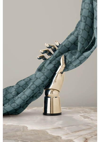 %100 Twill Ipek Monogram Desenli Cam Göbeği Renkli 90X90 Eşarp Dikim Şekli : El Dikişi indirimleri