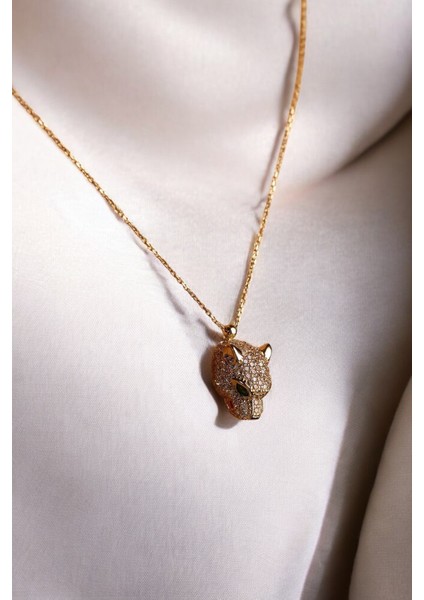 Kadın 316 L Çelik Stainless Steel Damgalı Leopar Kolye modelleri