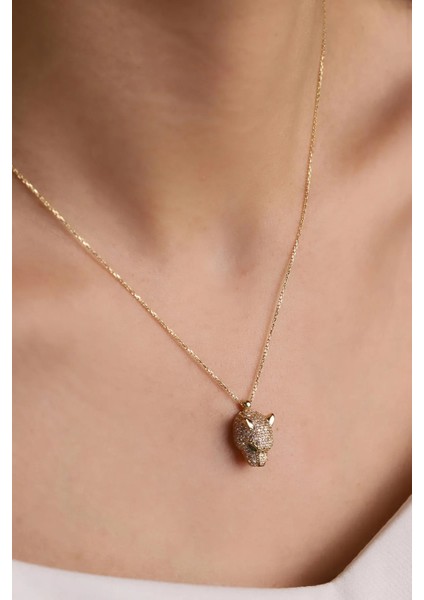 Kadın 316 L Çelik Stainless Steel Damgalı Leopar Kolye fırsatları