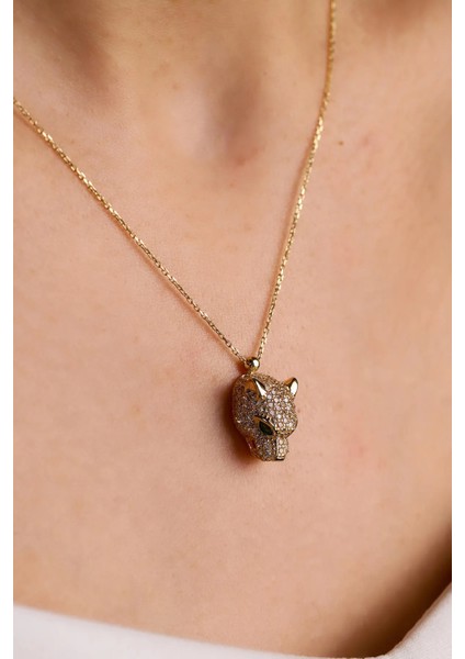 Kadın 316 L Çelik Stainless Steel Damgalı Leopar Kolye indirimleri