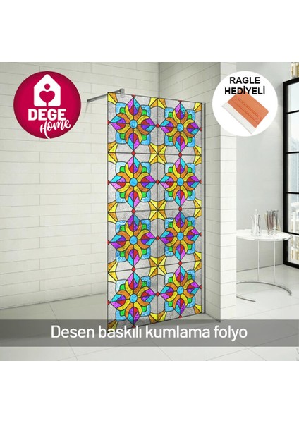 Vitray Desenli Buzlu Cam Folyosu. Duşakabin, Mutfak, Banyo, Ofis Camı. Desen No: 11002